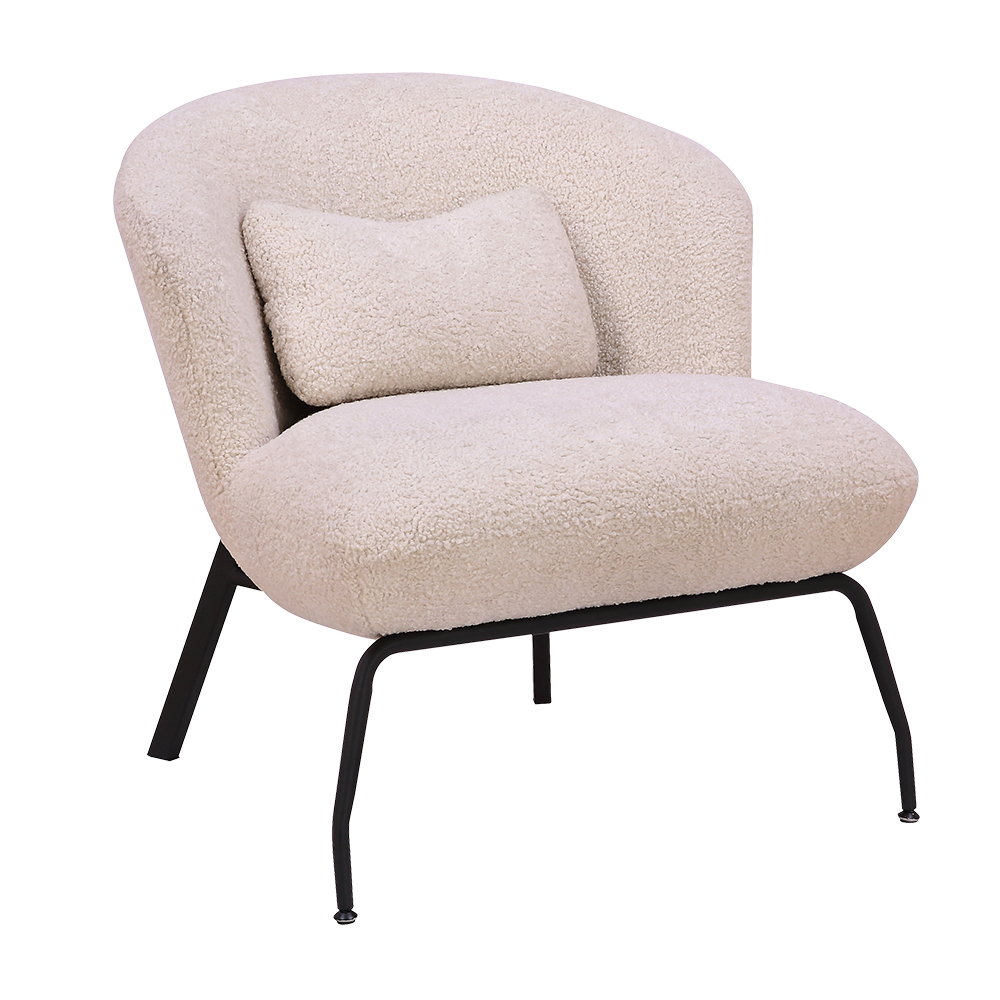 FR19040 Boucle accent chair with metal legs